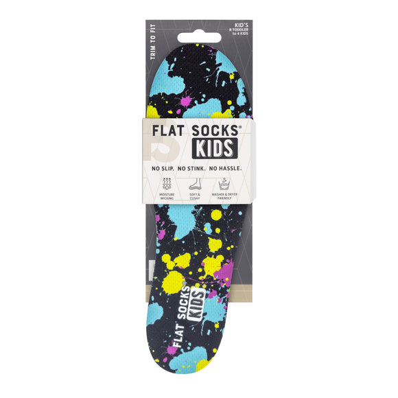 KIDS Flat Socks in Paint Splatter