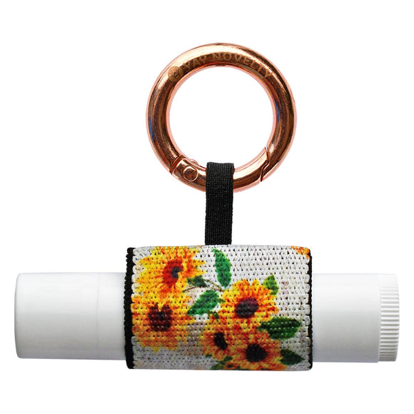 Stylish Lip Balm Holder Keychain-Sunflower