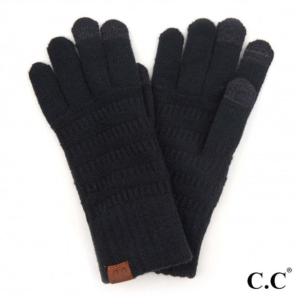 Black CC Touchscreen Gloves