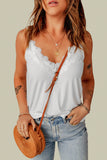 Shipping Only - Kelsey Lace Trim V-Neck Cami Top