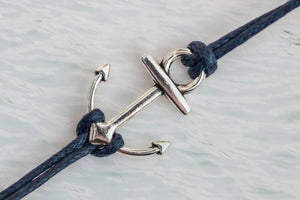 Navy Anchor Me Bracelet