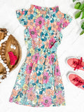 1.17 Soft Flutter Sleeve Dress In Cabbage Patch Florals