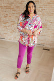 Lizzy Top in Pink Paisley Mix Print