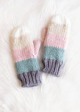 Striped Multicolor Knit mittens