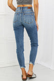Shipping- Judy Blue Dahlia Full Size Distressed Patch Jeans