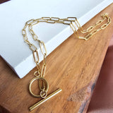 Luxe 18K Gold Paper Clip Chain - 16"