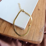 Luxe 18K Gold Herringbone Bracelet