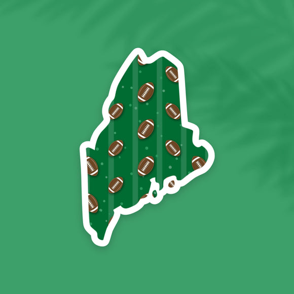 Maine Football State Sticker