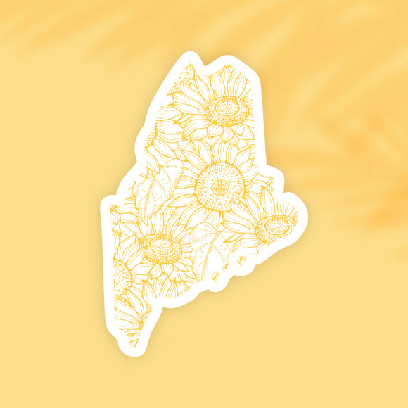 Maine Sunflower State Sticker