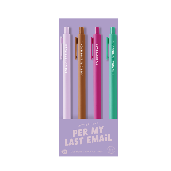 Pen Set 4 Pack Per My Last Email