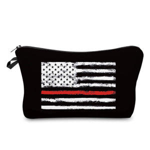 Accessory Pouch - Red Line Flag