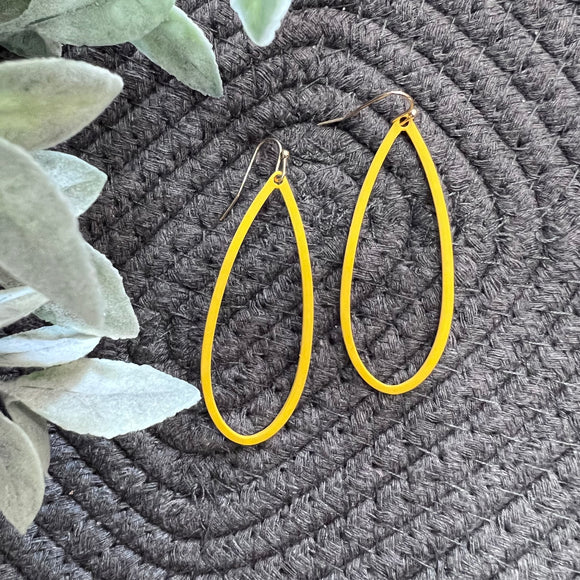 Yellow Dandelion Dangle Earrings