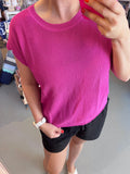 Pink Shimmer Sweater Top