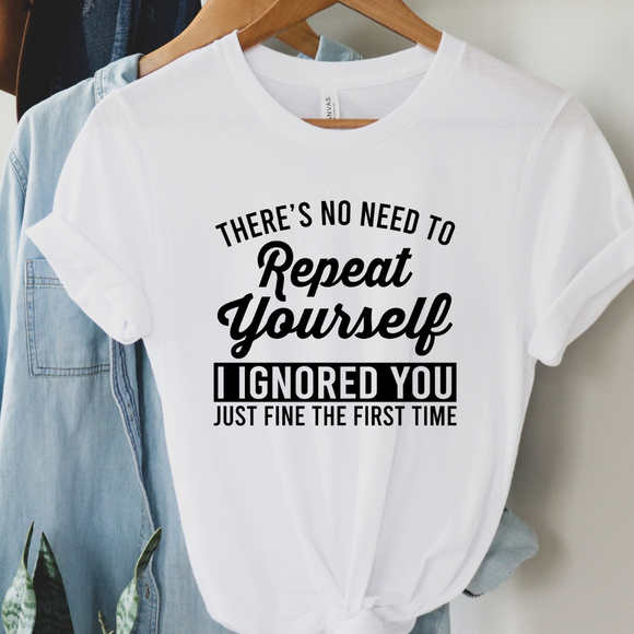 No need to repeat - The Simple Soul Boutique