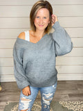 Sweet and Spicy Grey Sweater