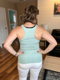 Stretchy Racerback Tank in Sage