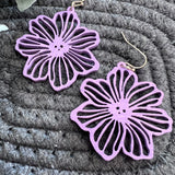 Hibiscus Floral Dangle Earrings