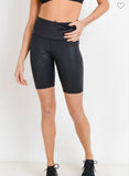Black Pebble Bermuda Biker Shorts