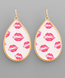 Kiss and Tell Gold Teardrop Dangle