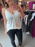 IN STORE White Kelsey Lace Tank