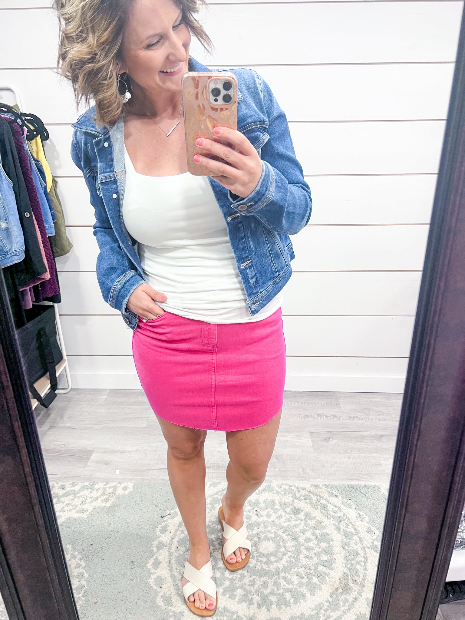 Judy Blue Hot Pink Denim Skirt · Filly Flair