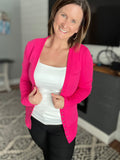 Hot Pink Button Sweater Cardigan