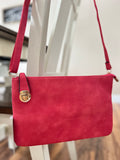 Emily Crossbody with Top Lock in Hot Pink