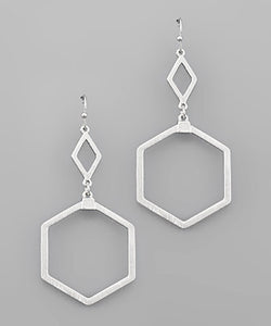 On a Hex Silver Dangle