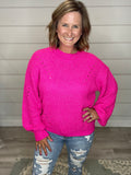 Spicy Pink Cozy Sweater