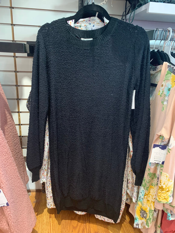 Black Evening Sweater Dress - The Simple Soul Boutique