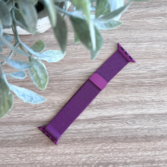 Purple Metal Band for Apple Watch