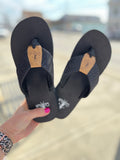 Black Fiji Flip Flop Sandals