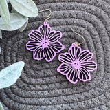 Hibiscus Floral Dangle Earrings