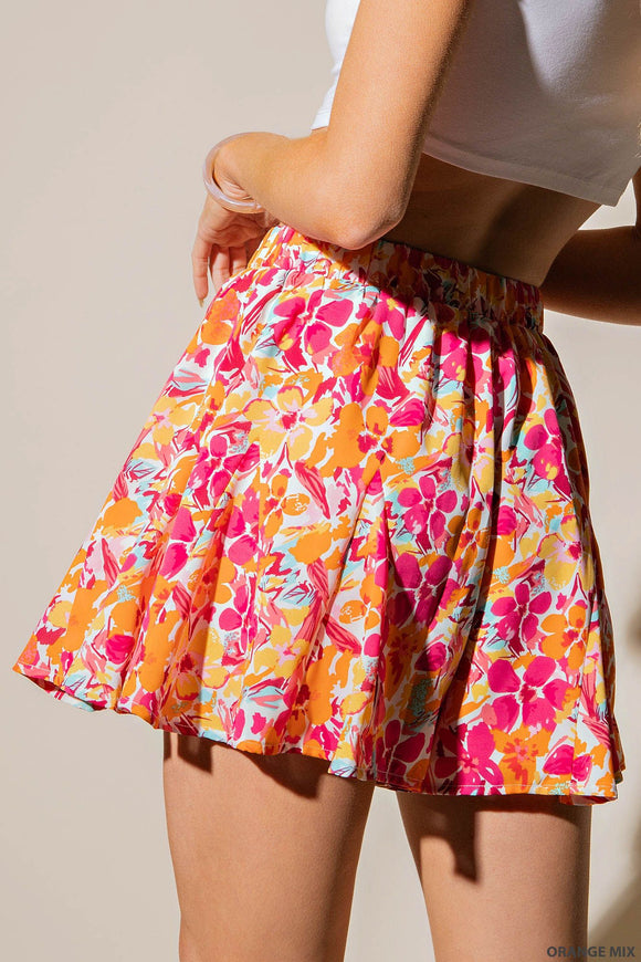 In Store Floral Flowy Shorts