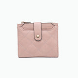 Light Pink Melody Quilted Zip Top Wallet
