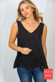 Back to Business Black Blouse Tank