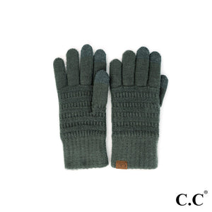 Teal Green CC Touchscreen Gloves